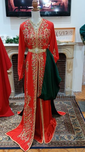 caftan marocain neuf doublé - Takchita deux pièces