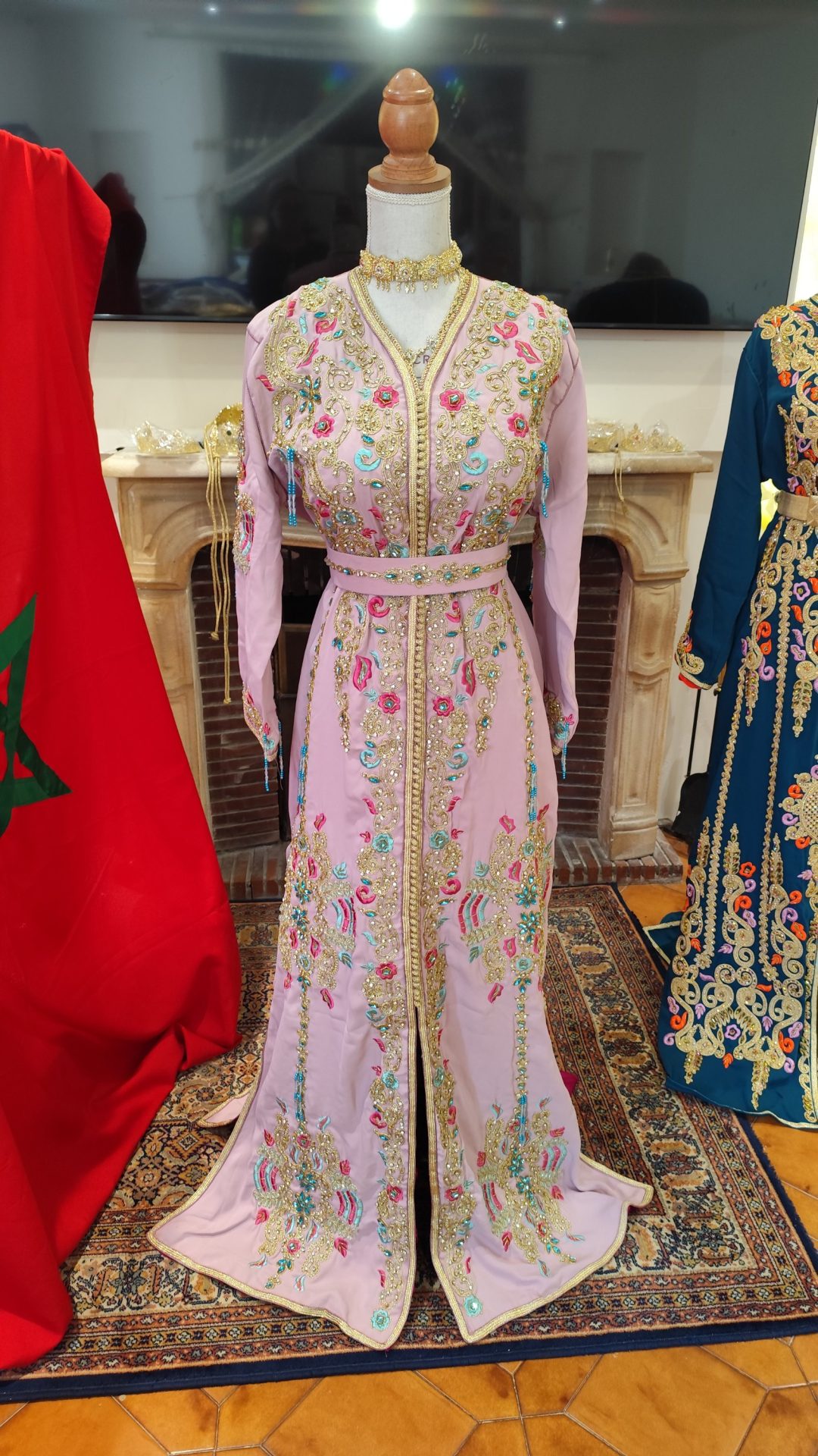 caftan marocain neuf doublé avec ceinture – Image 12