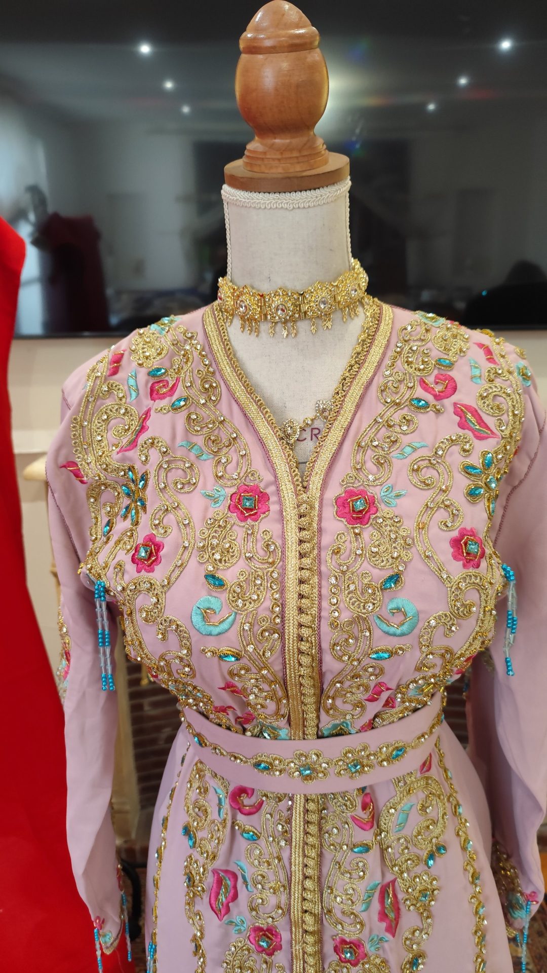 caftan marocain neuf doublé avec ceinture – Image 13
