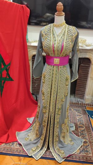 caftan marocain neuf avec doublure - Takchita deux pièces