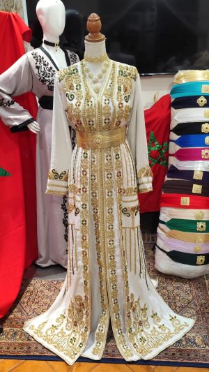 caftan marocain neuf doublé _ takchita deux pièces