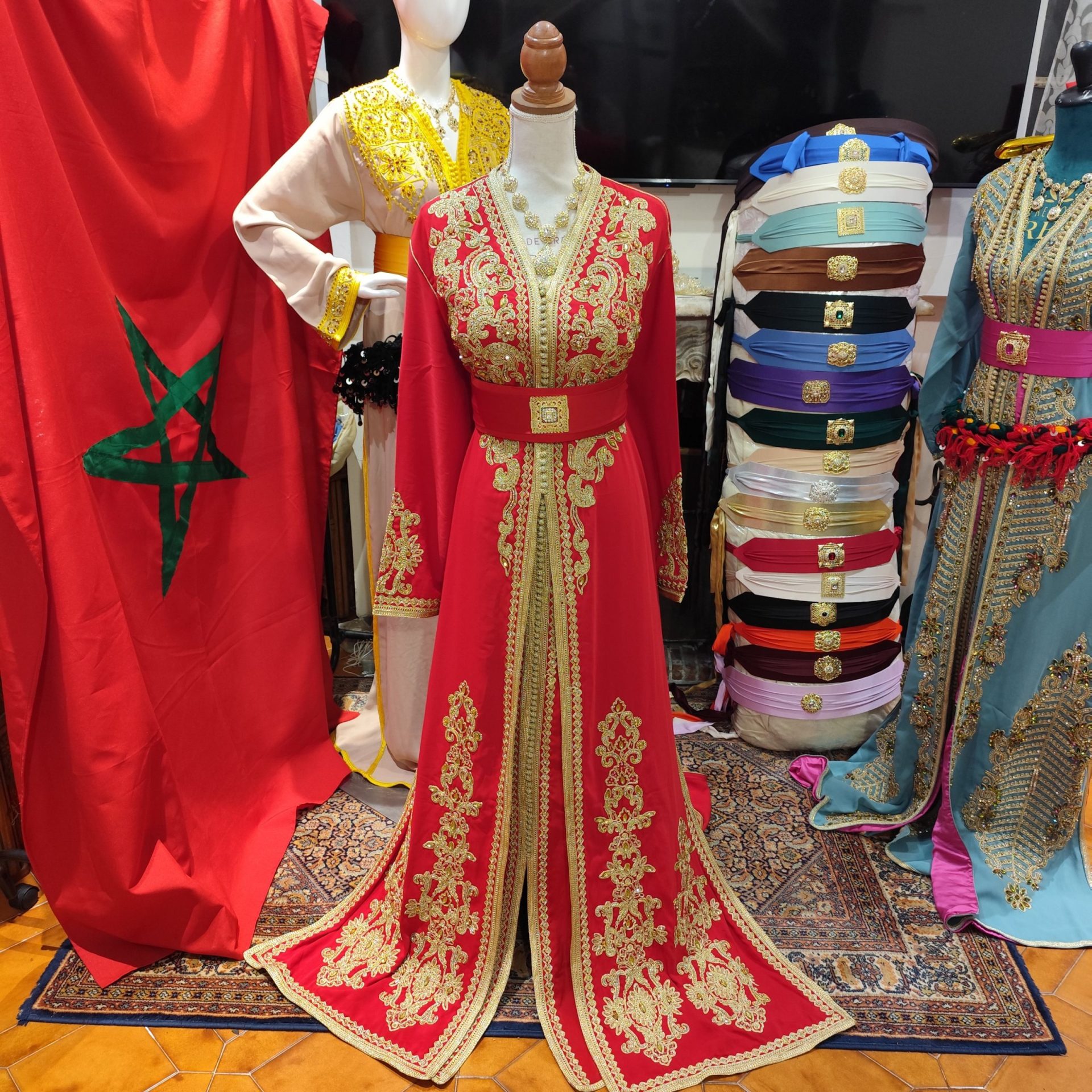 caftan marocain neuf grande taille _ takchita deux pièces – Image 15