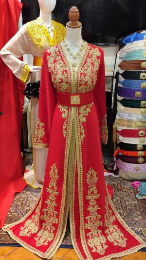 caftan marocain neuf grande taille _ takchita deux pièces