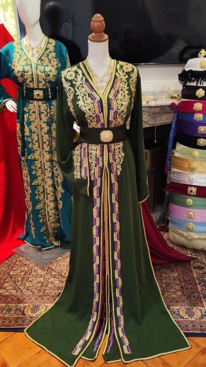 caftan marocain neuf doublé _ takchita deux pieces