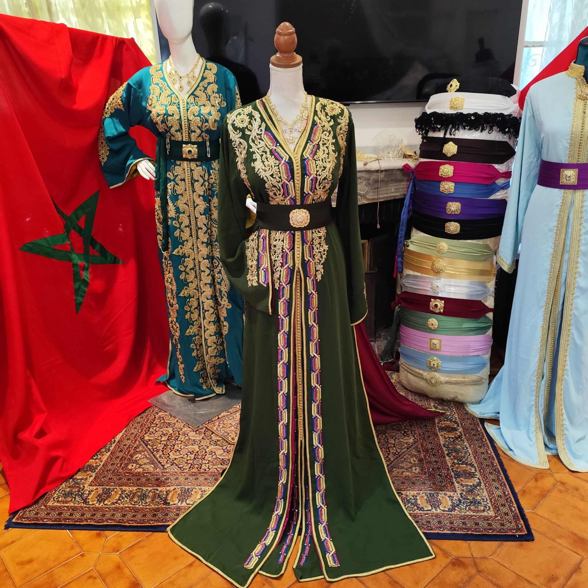 caftan marocain neuf doublé _ takchita deux pieces