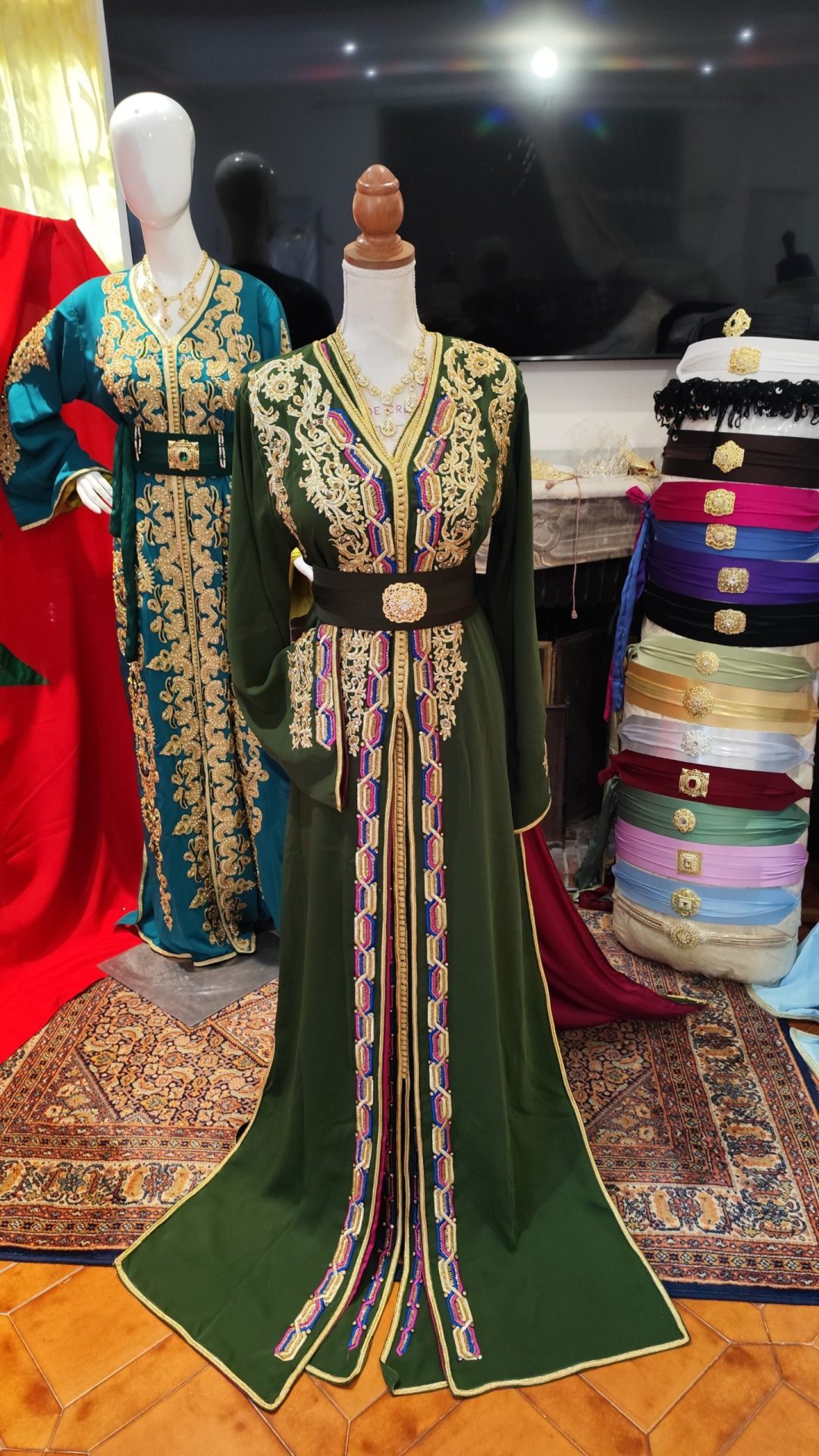 caftan marocain neuf doublé _ takchita deux pieces – Image 3