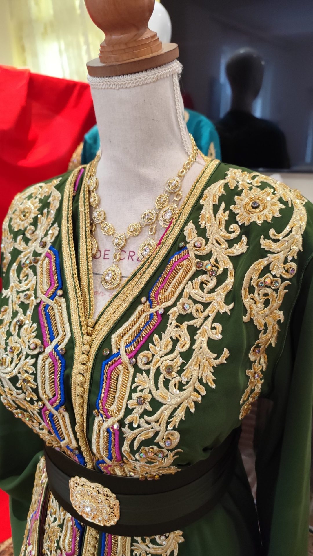 caftan marocain neuf doublé _ takchita deux pieces – Image 14