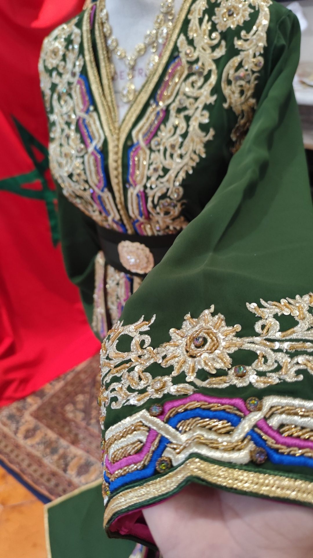 caftan marocain neuf doublé _ takchita deux pieces – Image 5