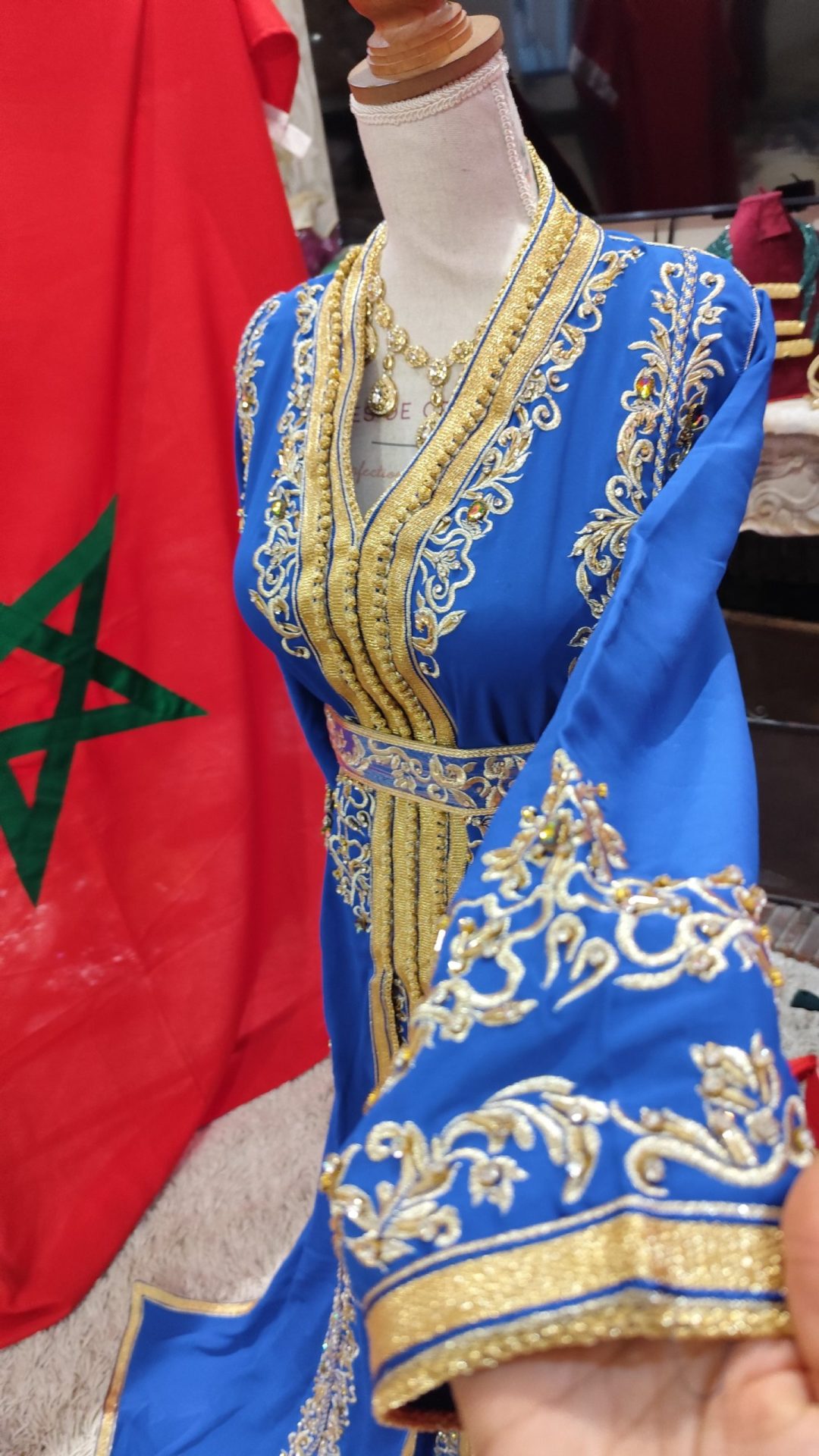 caftan marocain neuf avec ceinture – Image 2