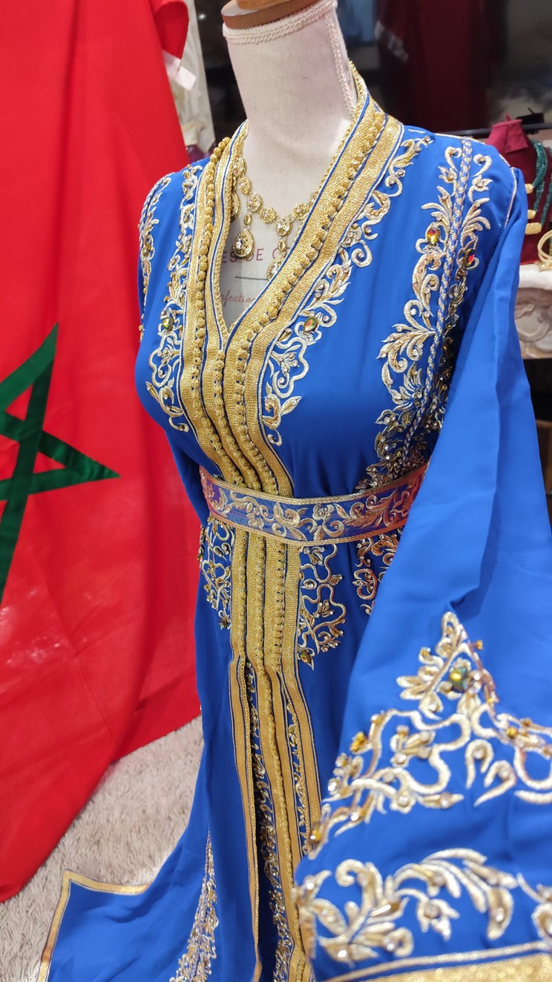 caftan marocain neuf avec ceinture – Image 3