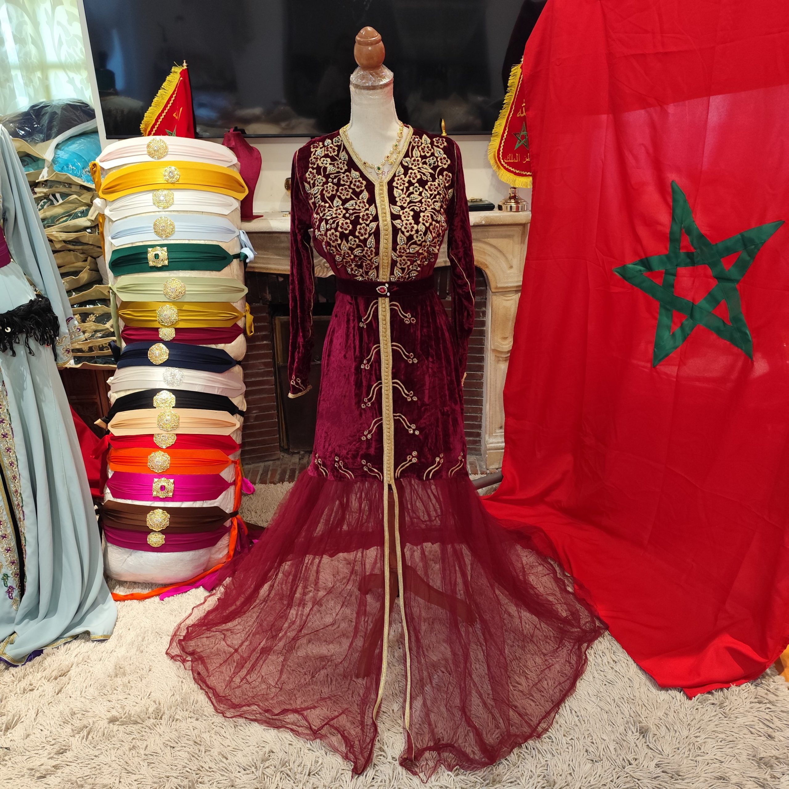 caftan marocain d occasion avec ceinture – Image 12