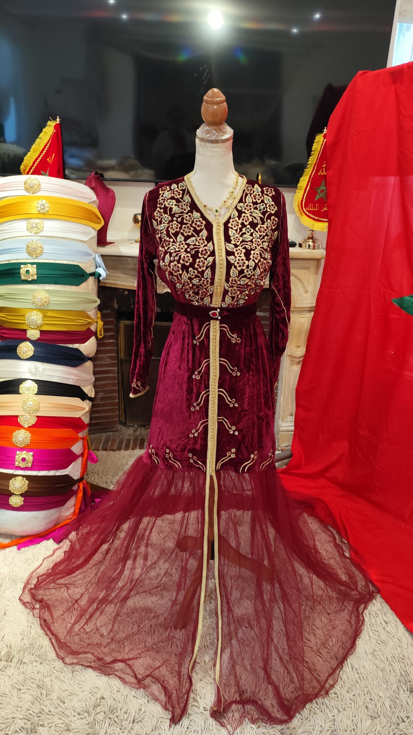 caftan marocain d occasion avec ceinture – Image 6
