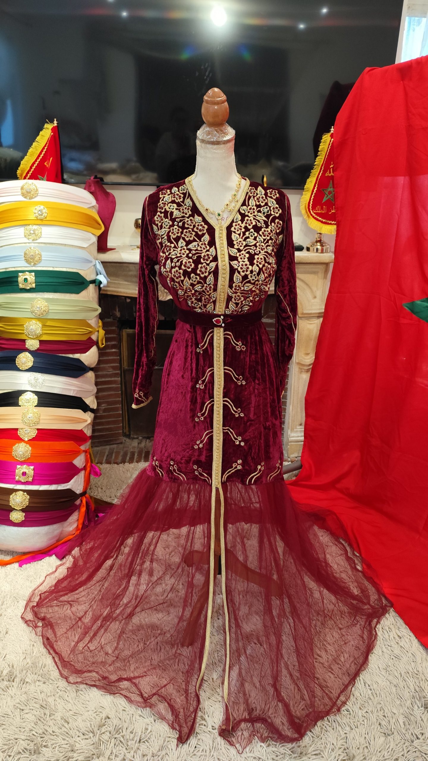 caftan marocain d occasion avec ceinture – Image 8