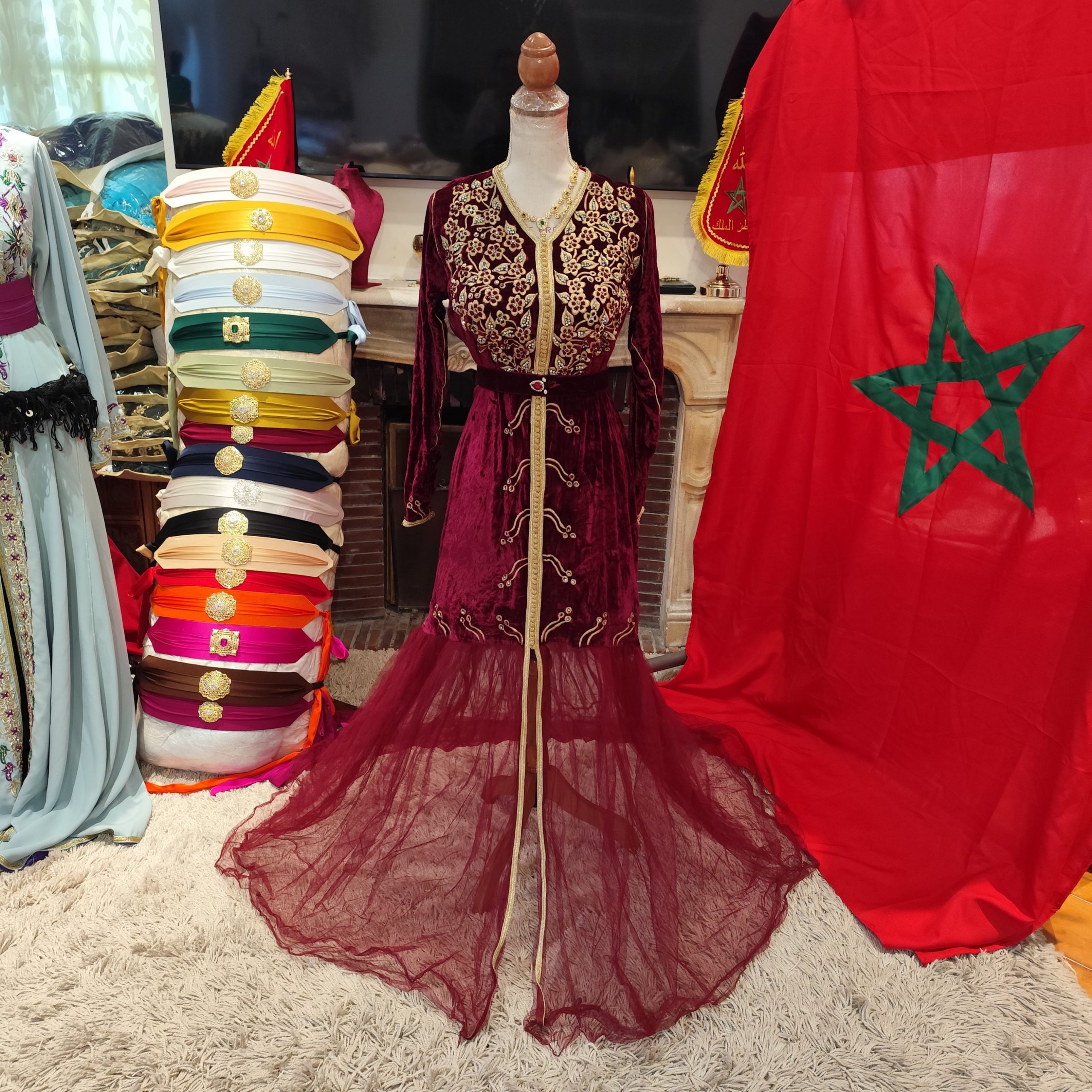 caftan marocain d occasion avec ceinture – Image 14