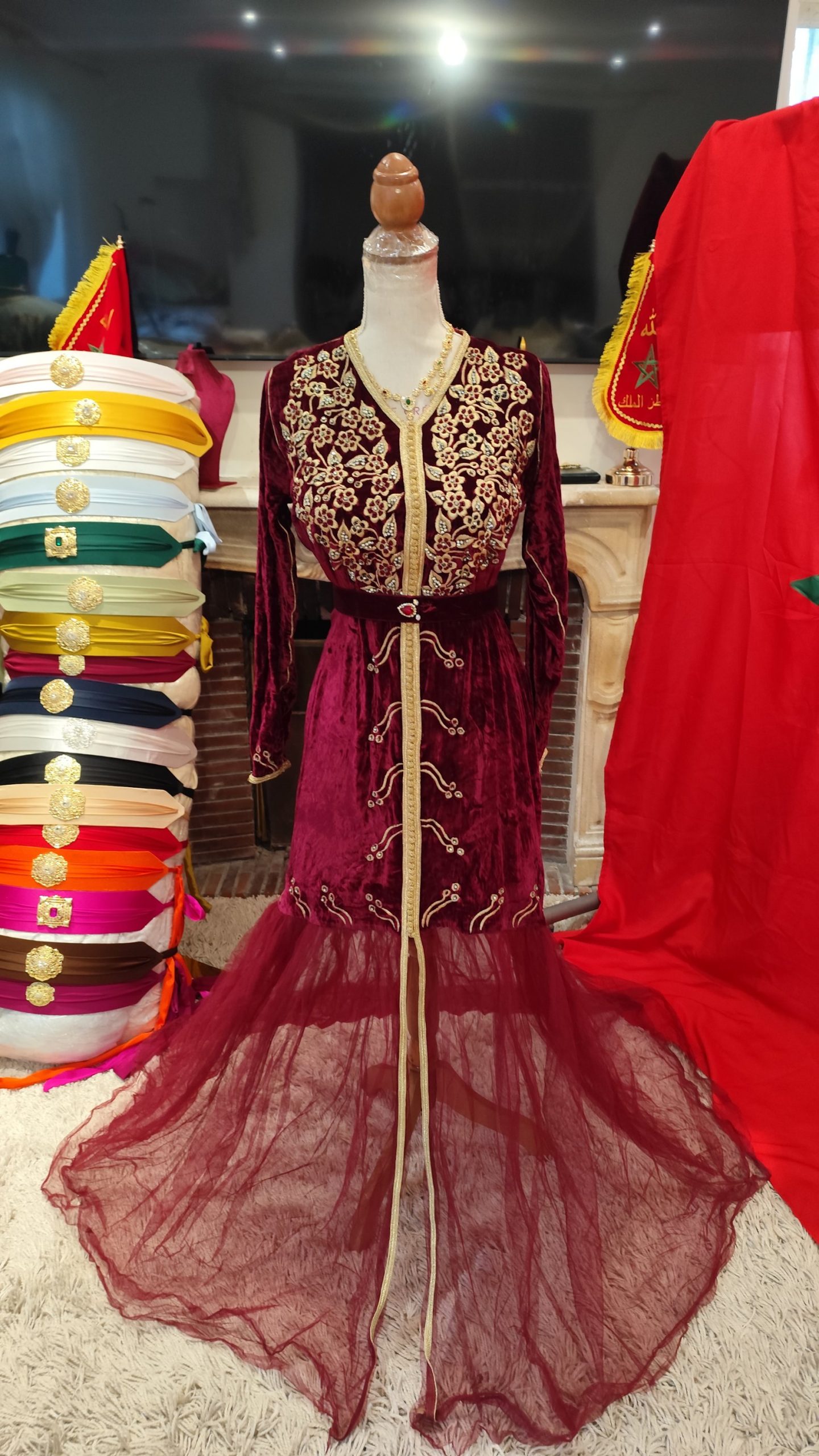 caftan marocain d occasion avec ceinture – Image 10