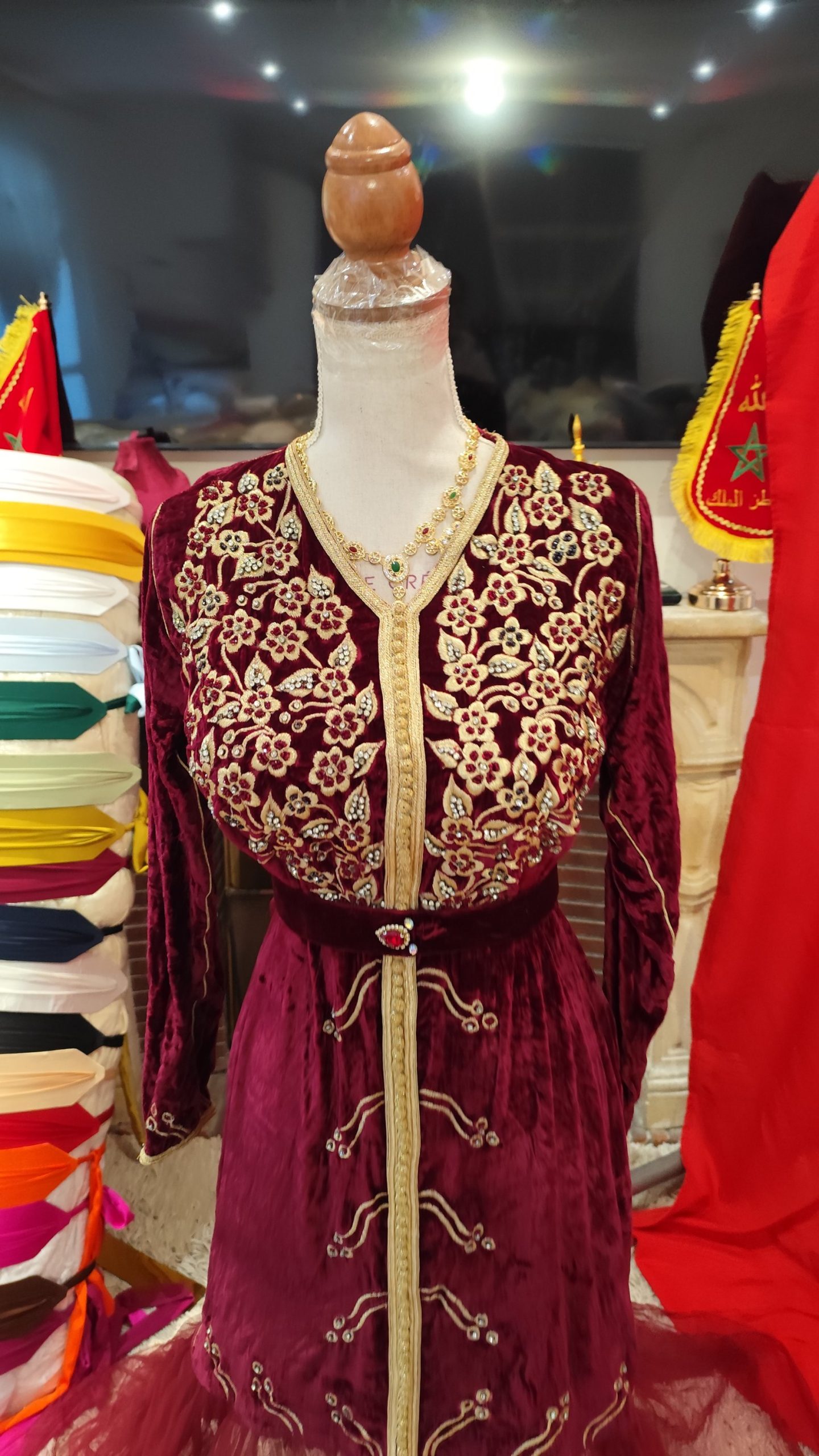 caftan marocain d occasion avec ceinture – Image 3