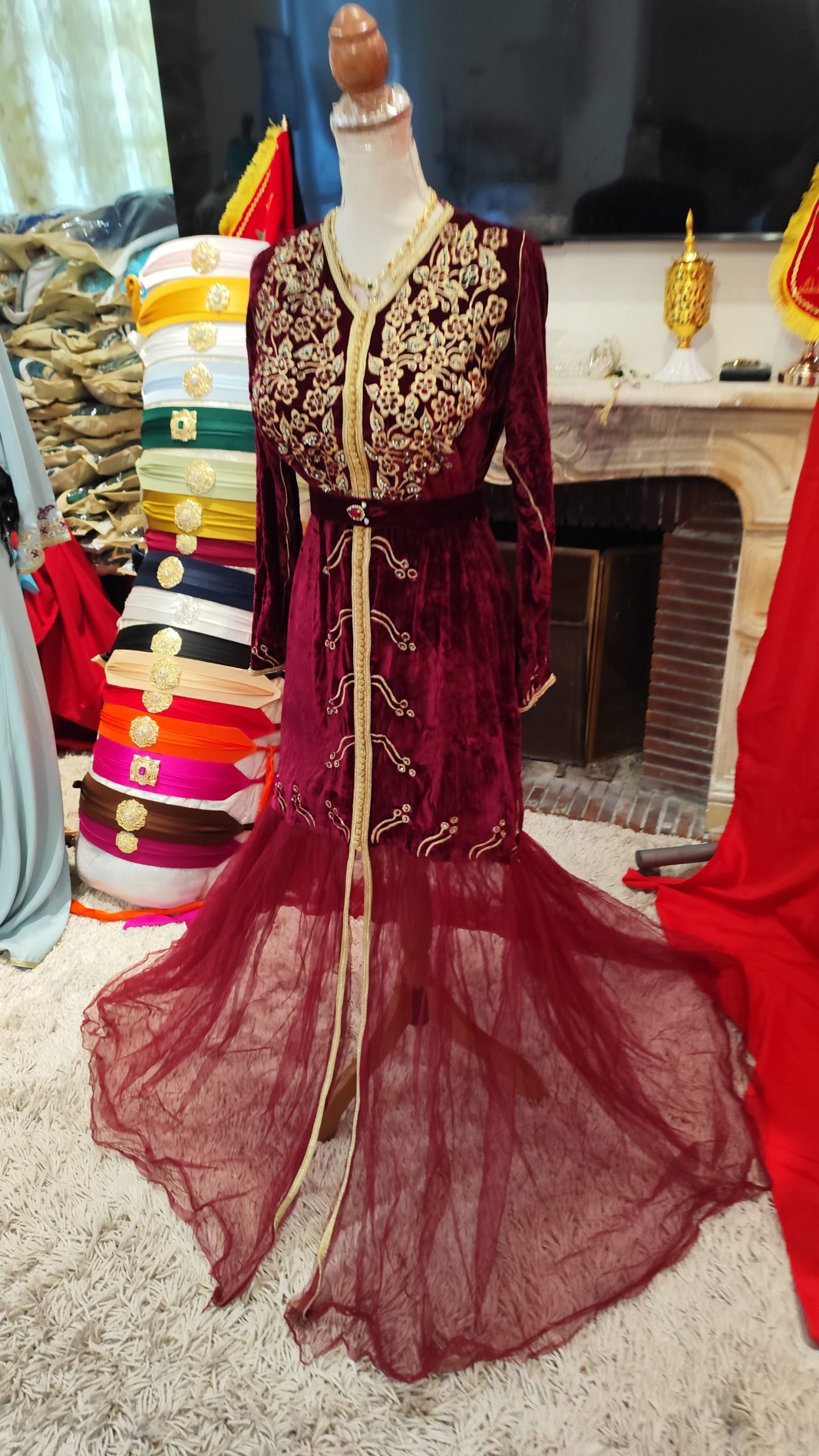 caftan marocain d occasion avec ceinture – Image 5