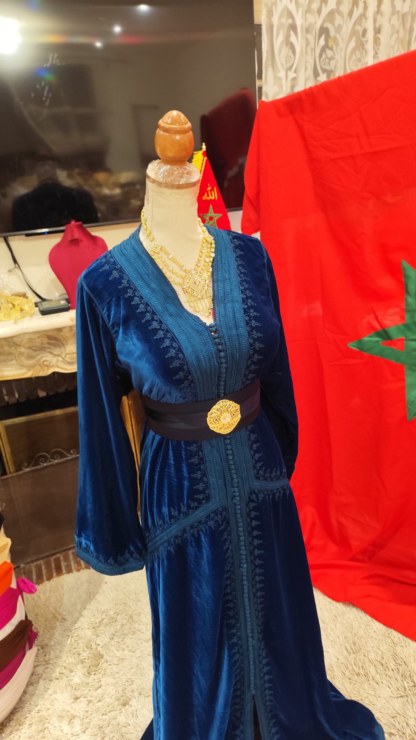 caftan marocain doublé d occasion – Image 4