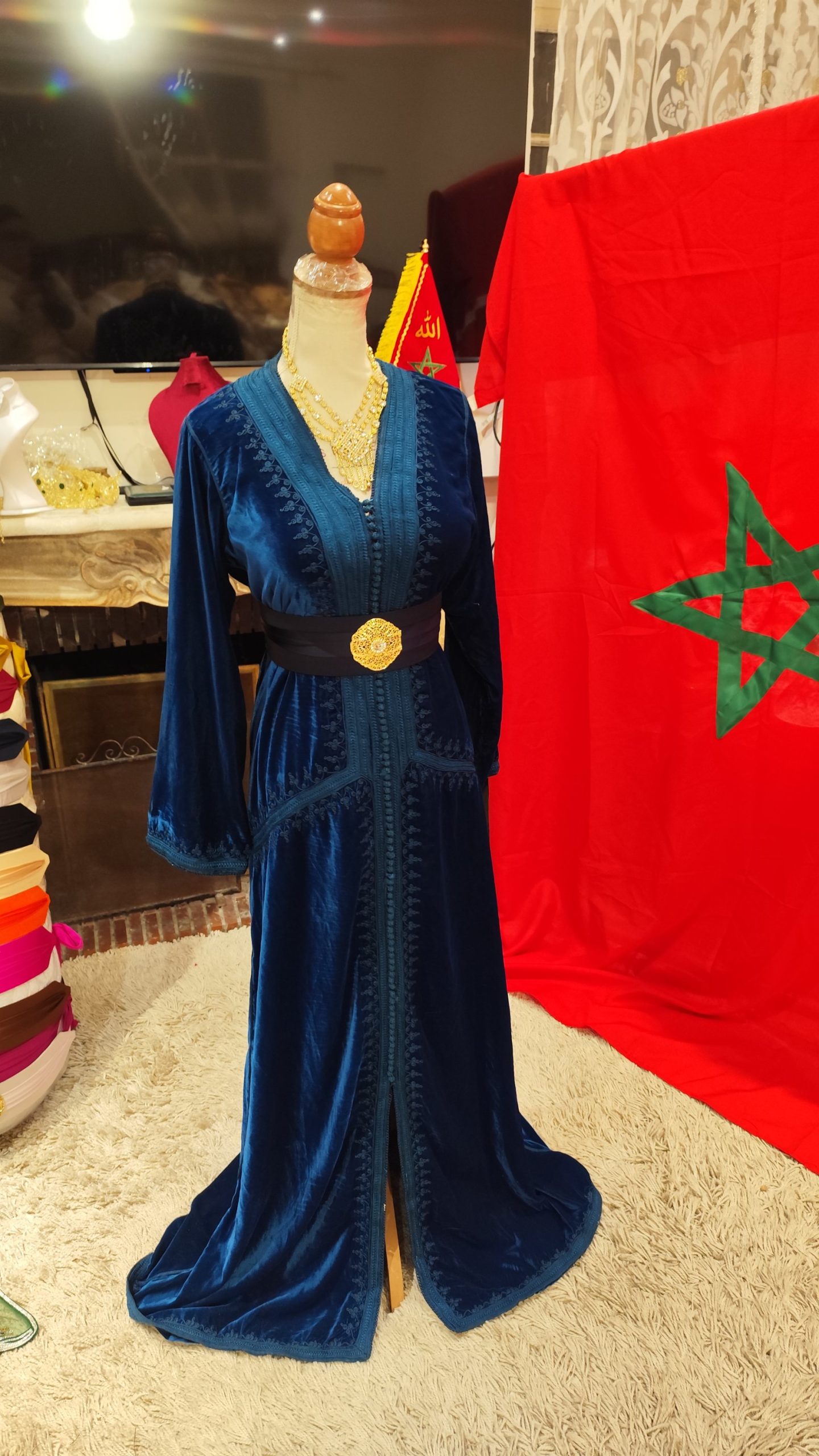 caftan marocain doublé d occasion – Image 5