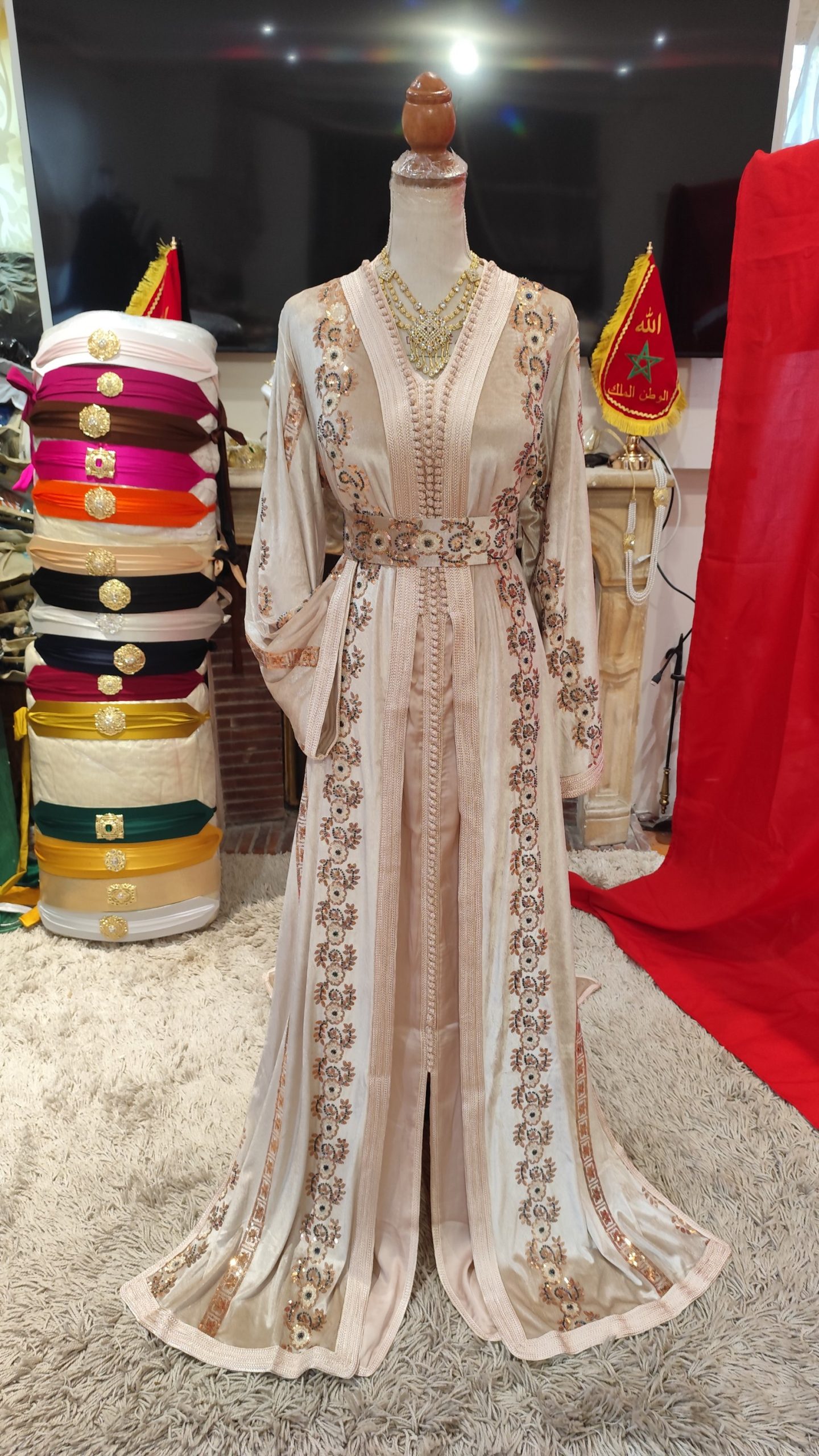 caftan marocain neuf avec ceinture – Image 6
