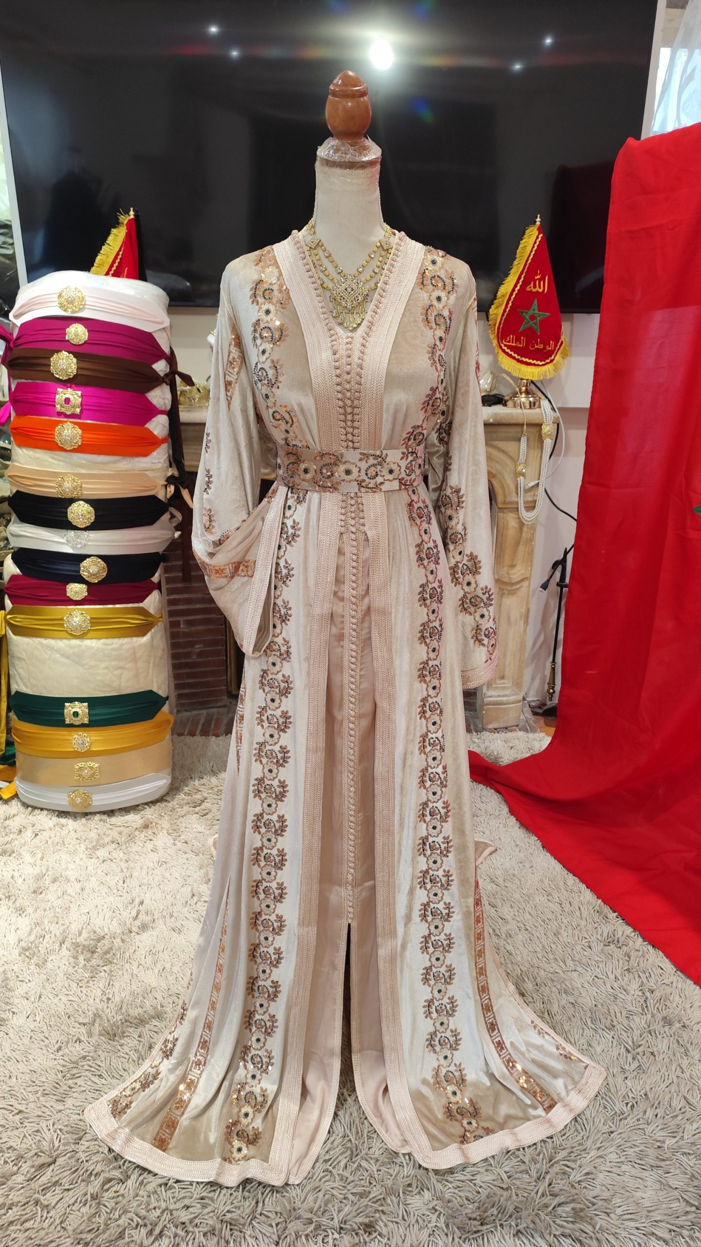 caftan marocain neuf avec ceinture – Image 9