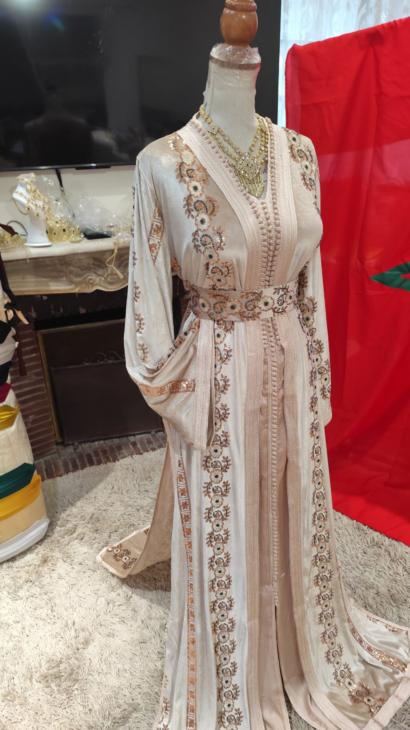caftan marocain neuf avec ceinture – Image 7