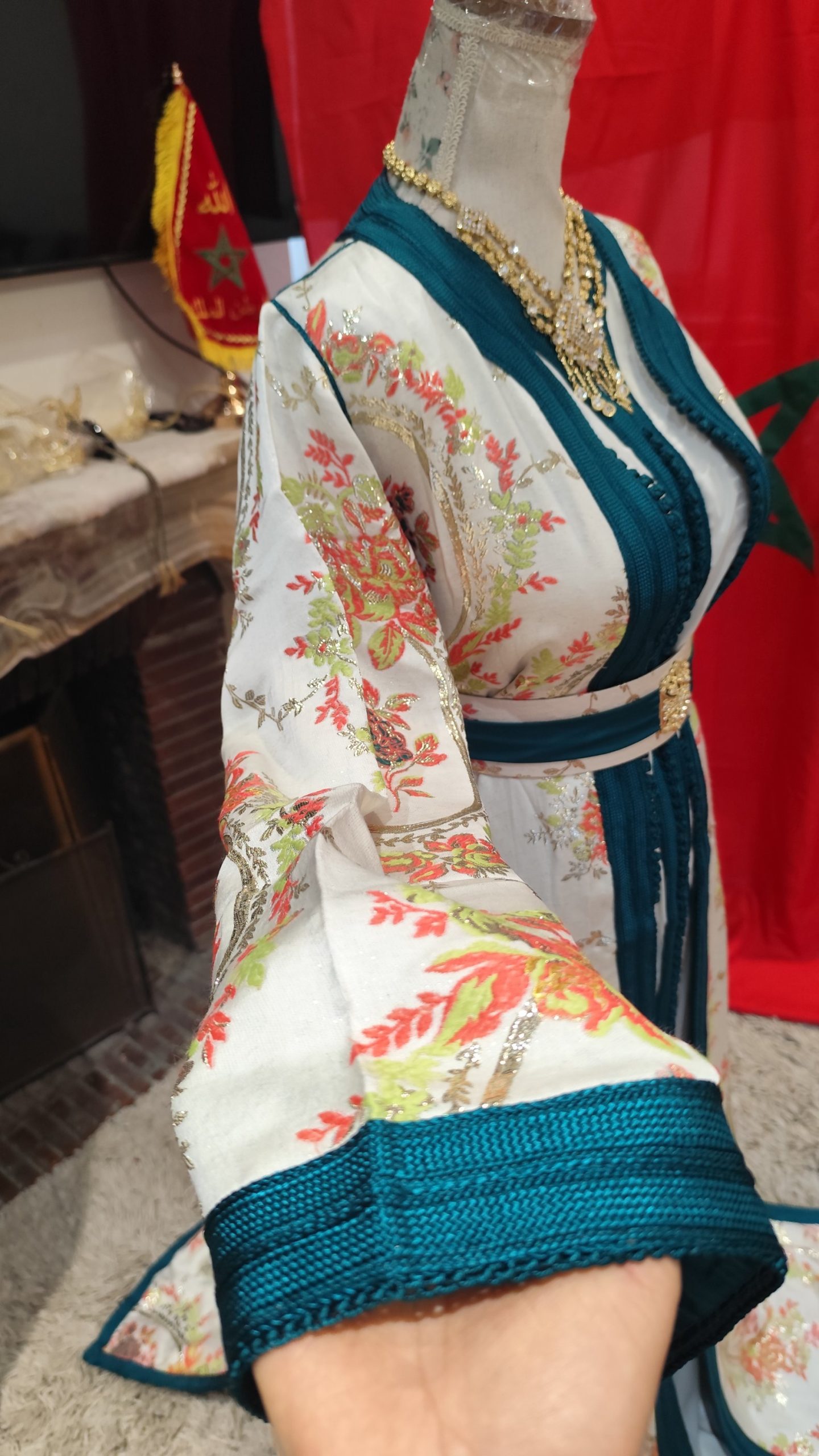 caftan marocain neuf doublé avec ceinture – Image 7