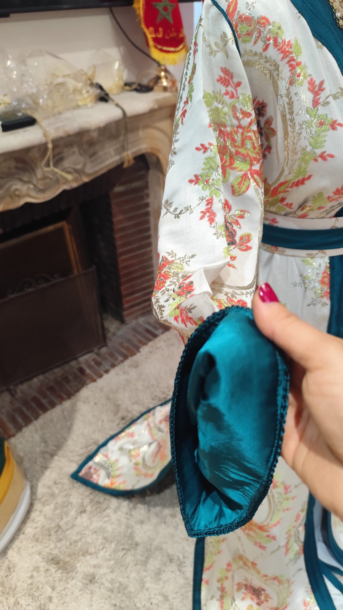 caftan marocain neuf doublé avec ceinture – Image 6