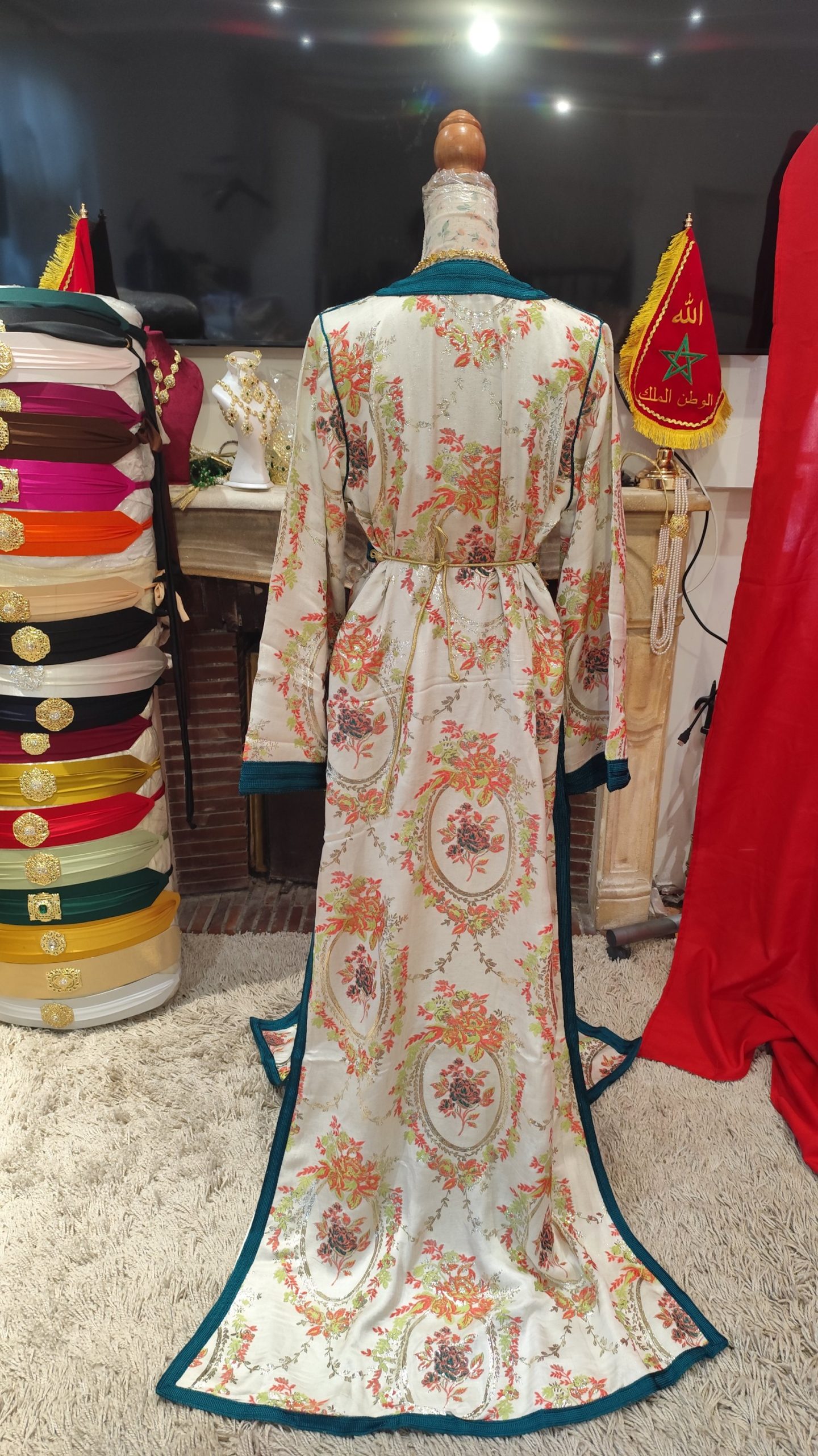 caftan marocain neuf doublé avec ceinture – Image 8