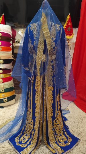 Voile Marocain Neuf 2m – Accessoire Traditionnel pour Caftan et Takchita