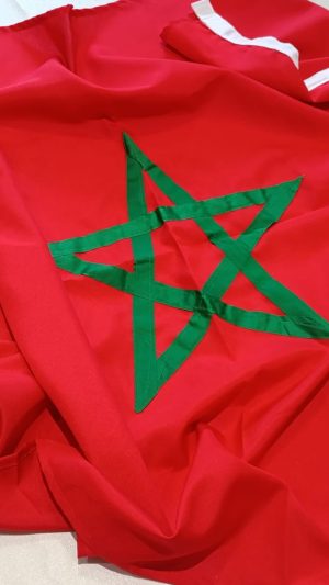 🇲🇦 Drapeau du Maroc en tissu haut de gamme – 1m x 1,5m