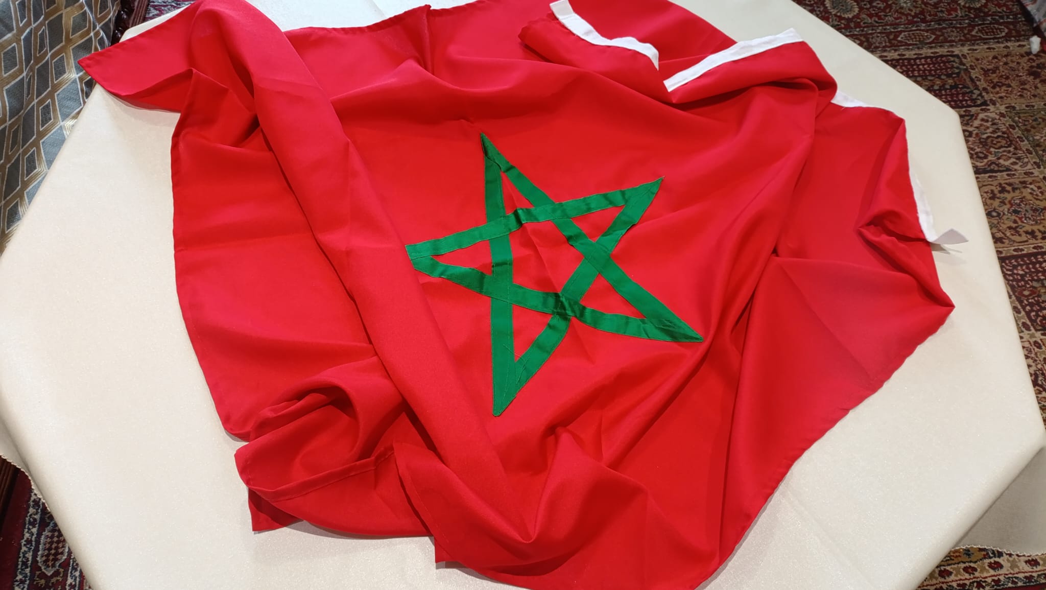 🇲🇦 Drapeau du Maroc en tissu haut de gamme – 1m x 1,5m