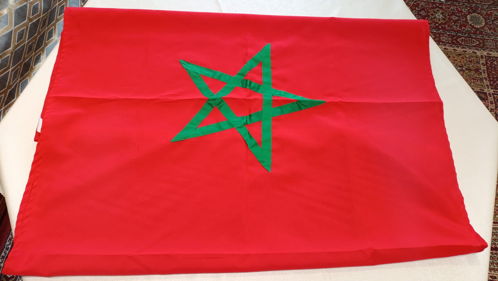 🇲🇦 Drapeau du Maroc en tissu haut de gamme – 1m x 1,5m – Image 3
