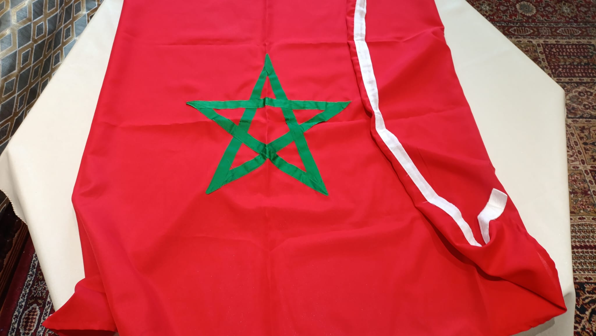 🇲🇦 Drapeau du Maroc en tissu haut de gamme – 1m x 1,5m – Image 4