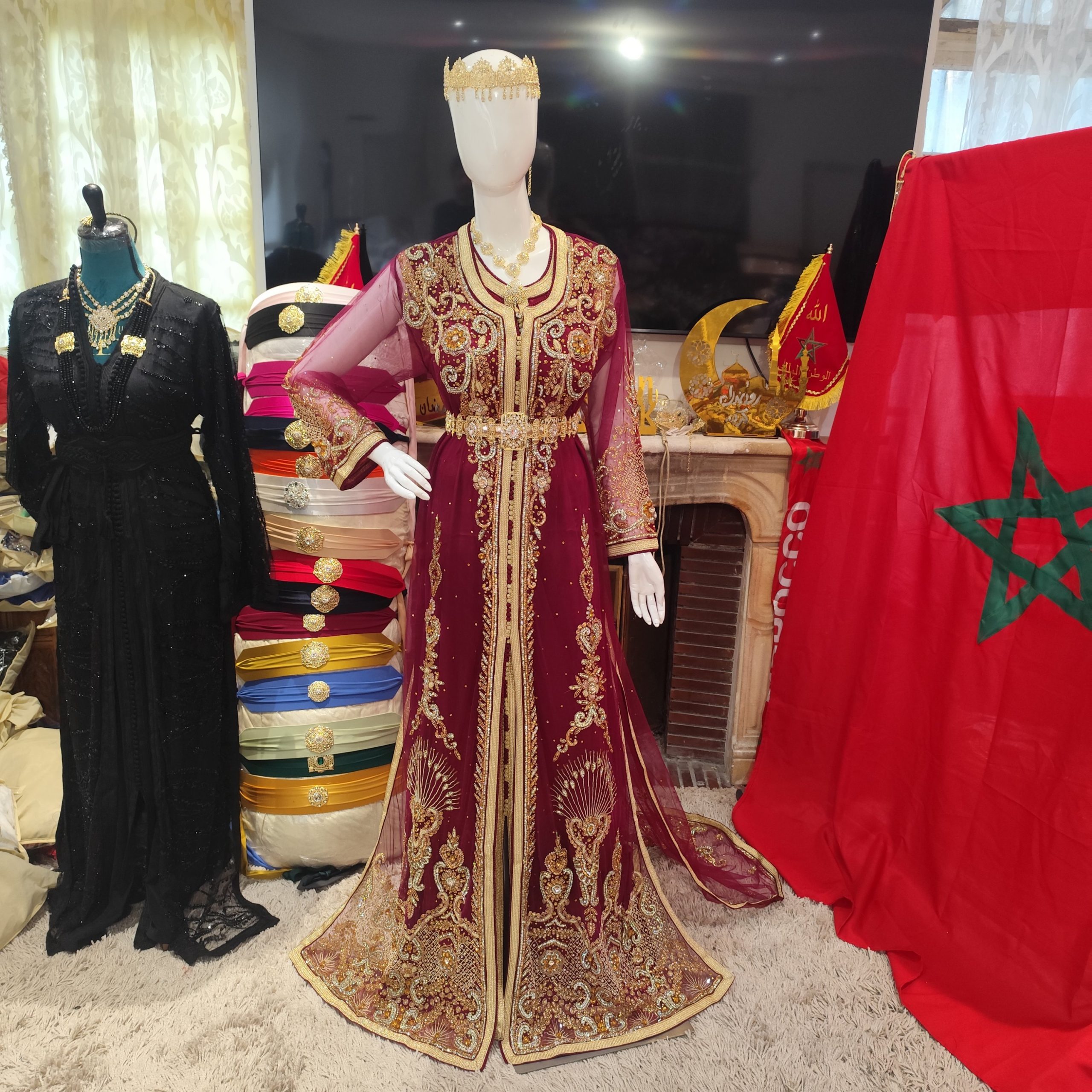caftan marocain neuf avec la traîne – Image 5