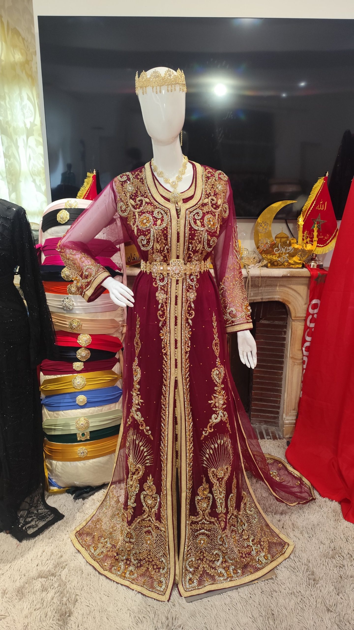 caftan marocain neuf avec la traîne – Image 3