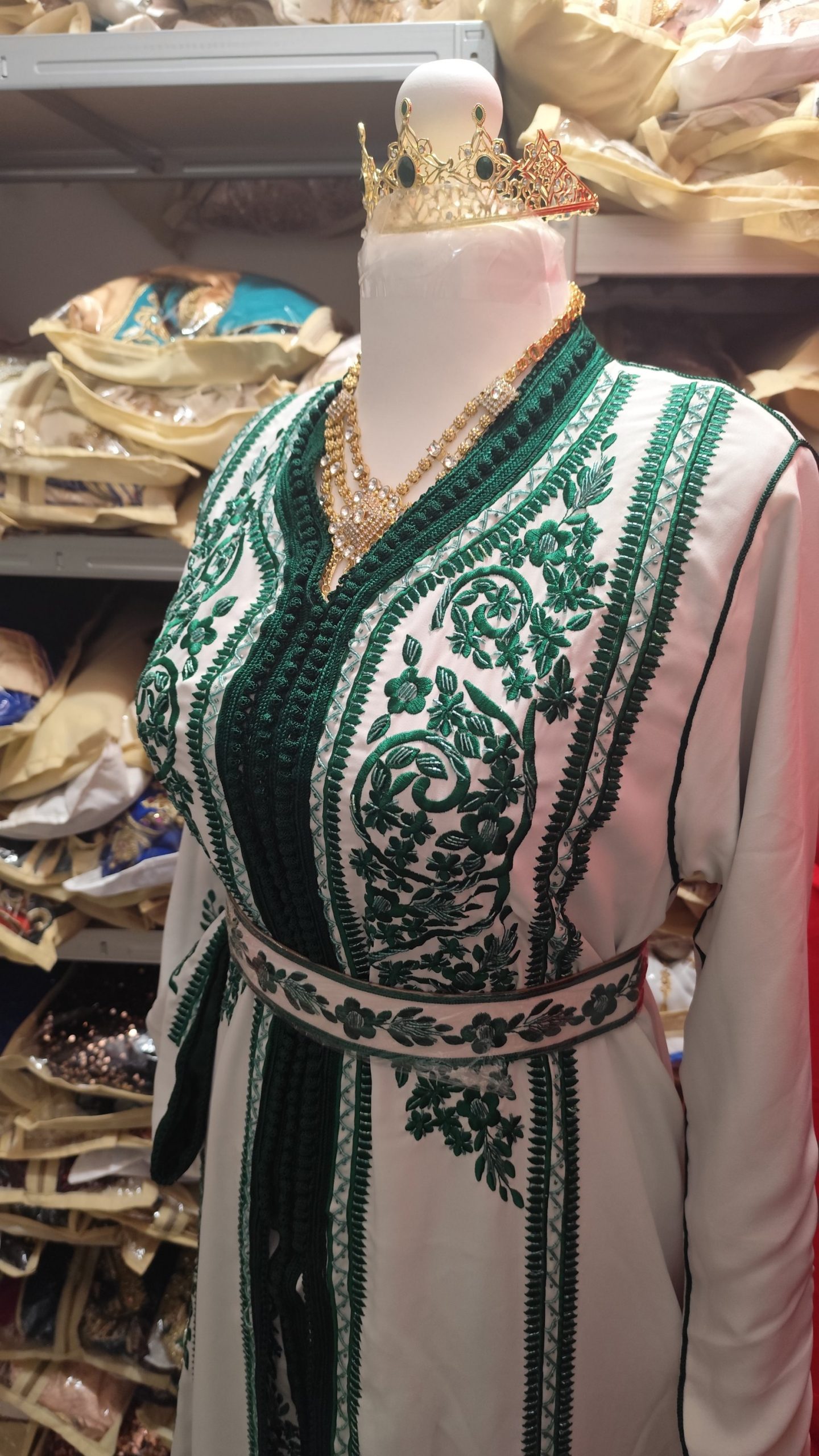 caftan marocain neuf doublé avec ceinture – Image 6