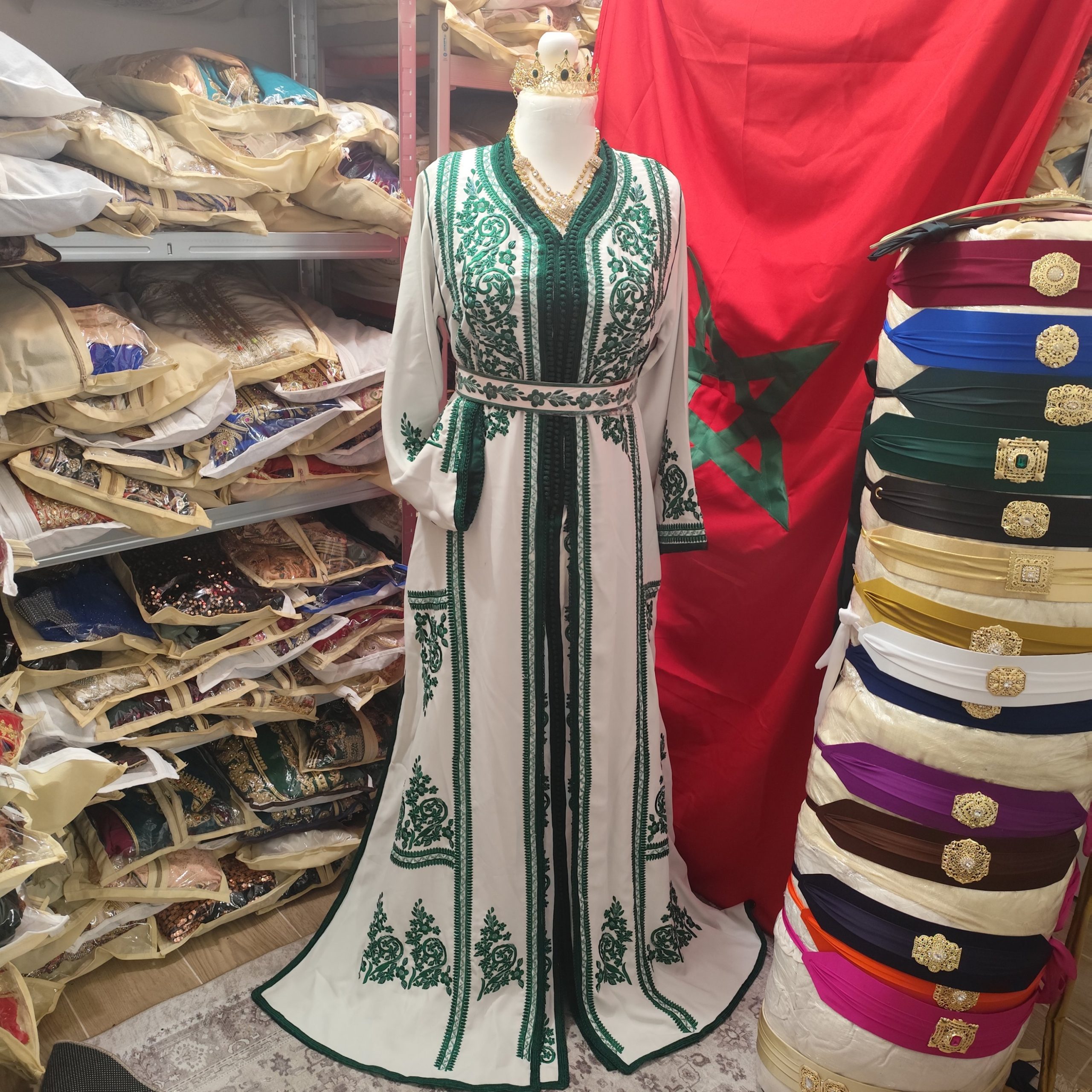 caftan marocain neuf doublé avec ceinture – Image 12