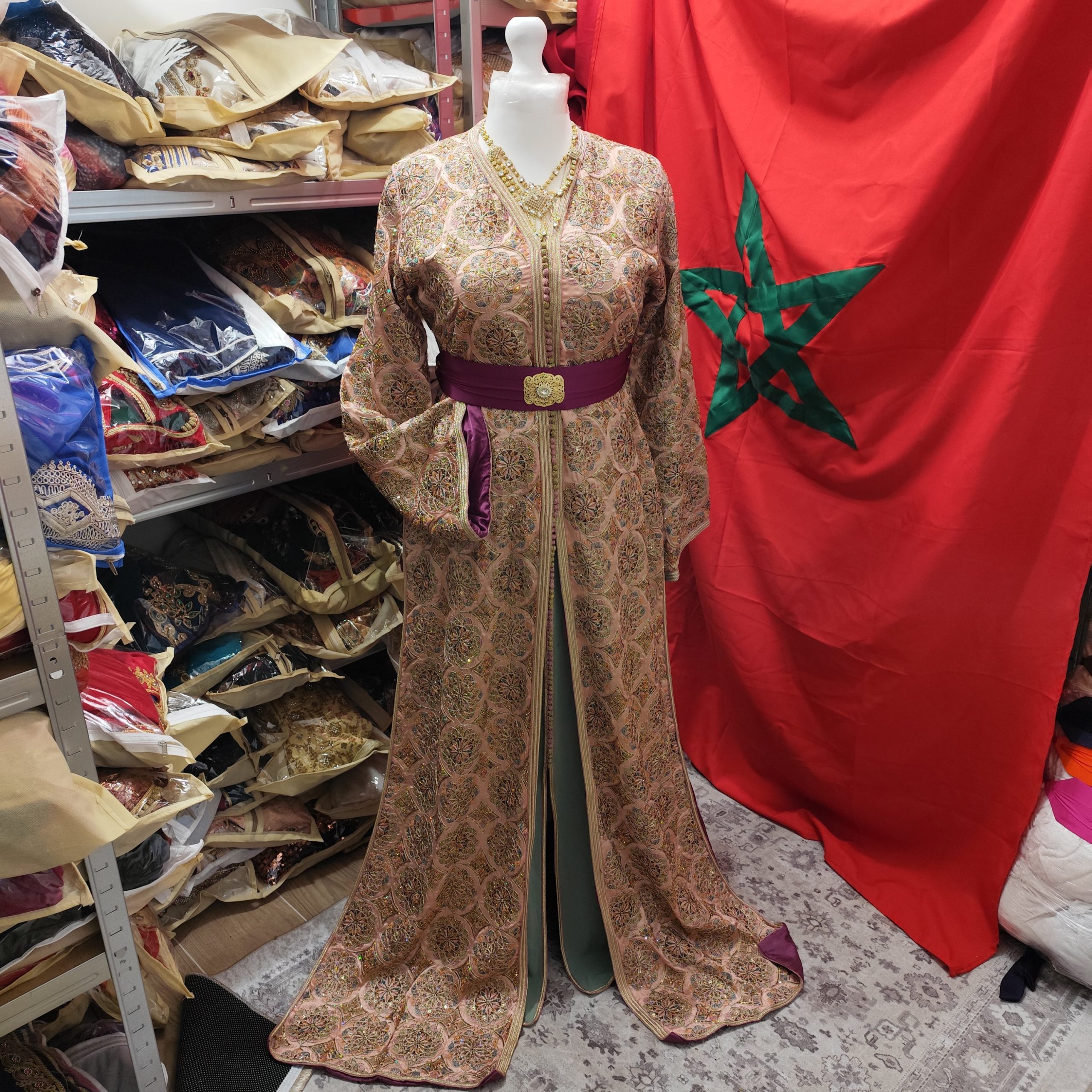 caftan marocain d occasion doublé – Image 12