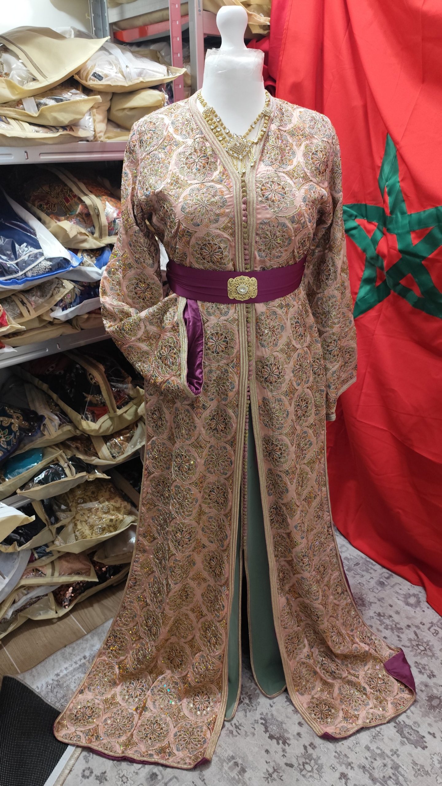 caftan marocain d occasion doublé – Image 3