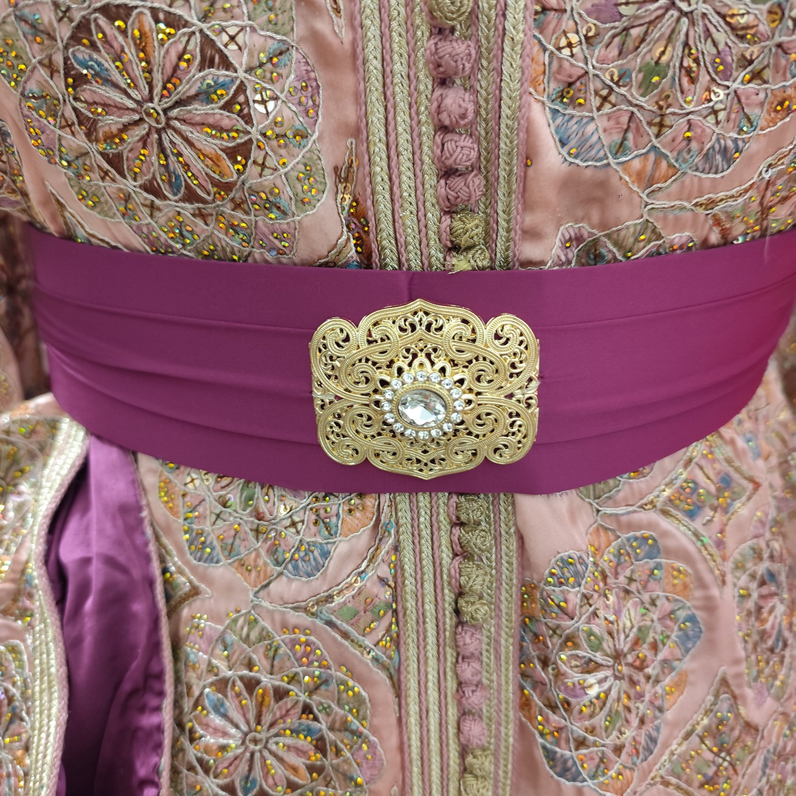 ✨ Ceinture en tissu – Ajustable & idéale pour caftans marocains