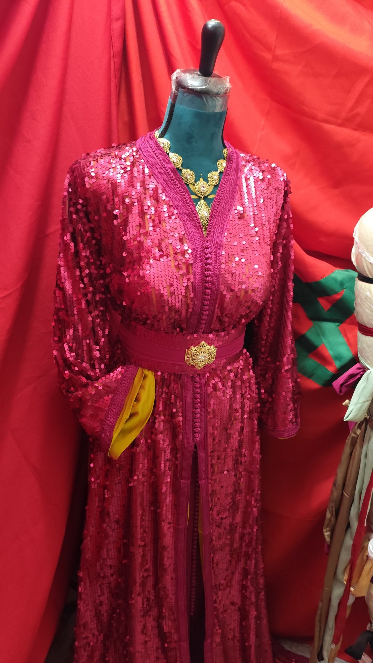 caftan marocain neuf grande taille sequins – Image 11