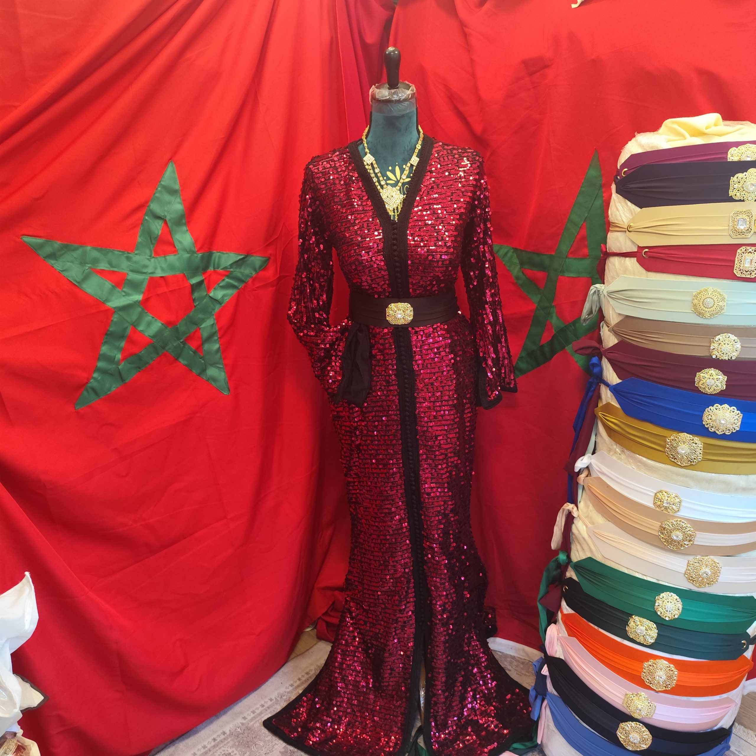 caftan marocain d occasion sirène taille S – Image 9