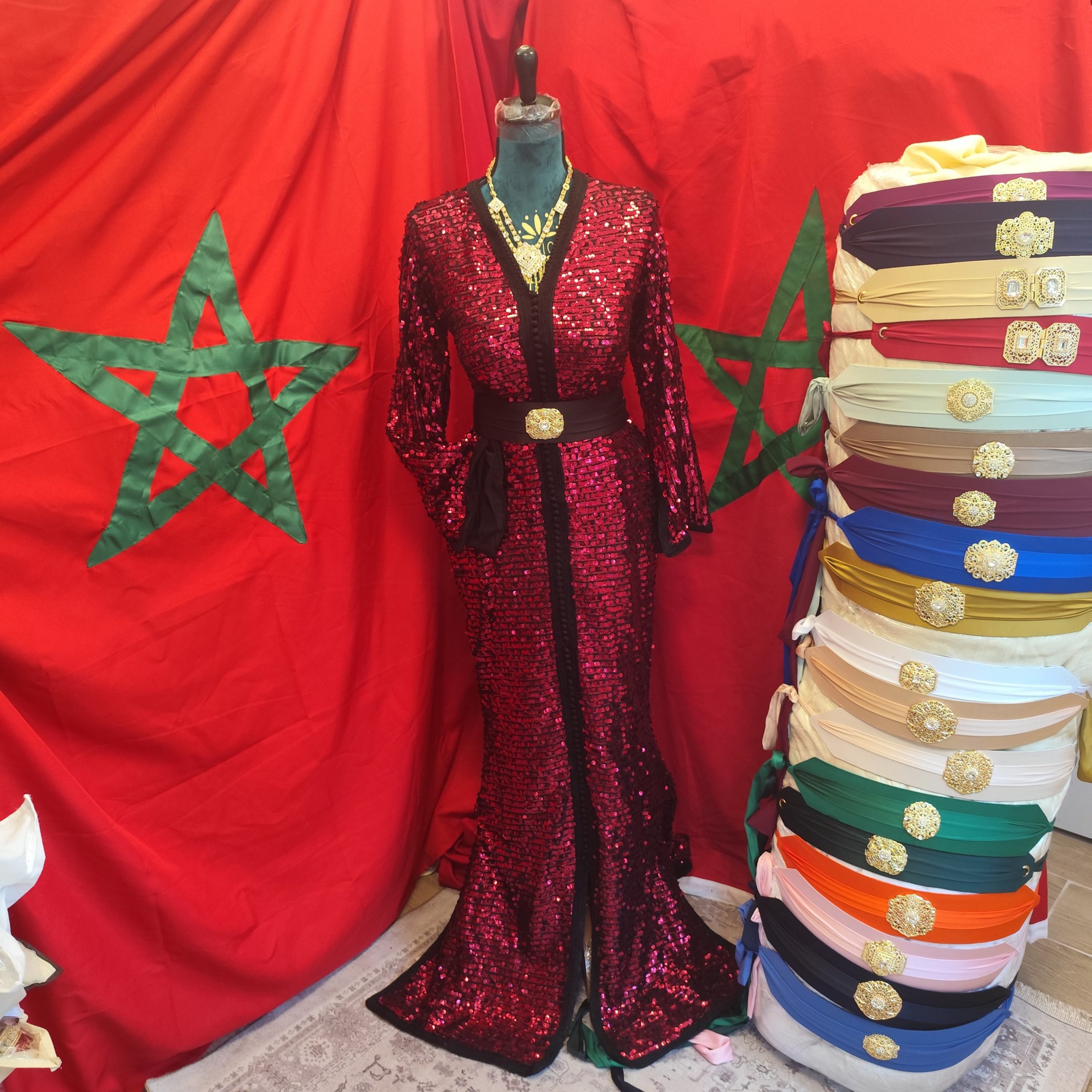 caftan marocain d occasion sirène taille S – Image 13