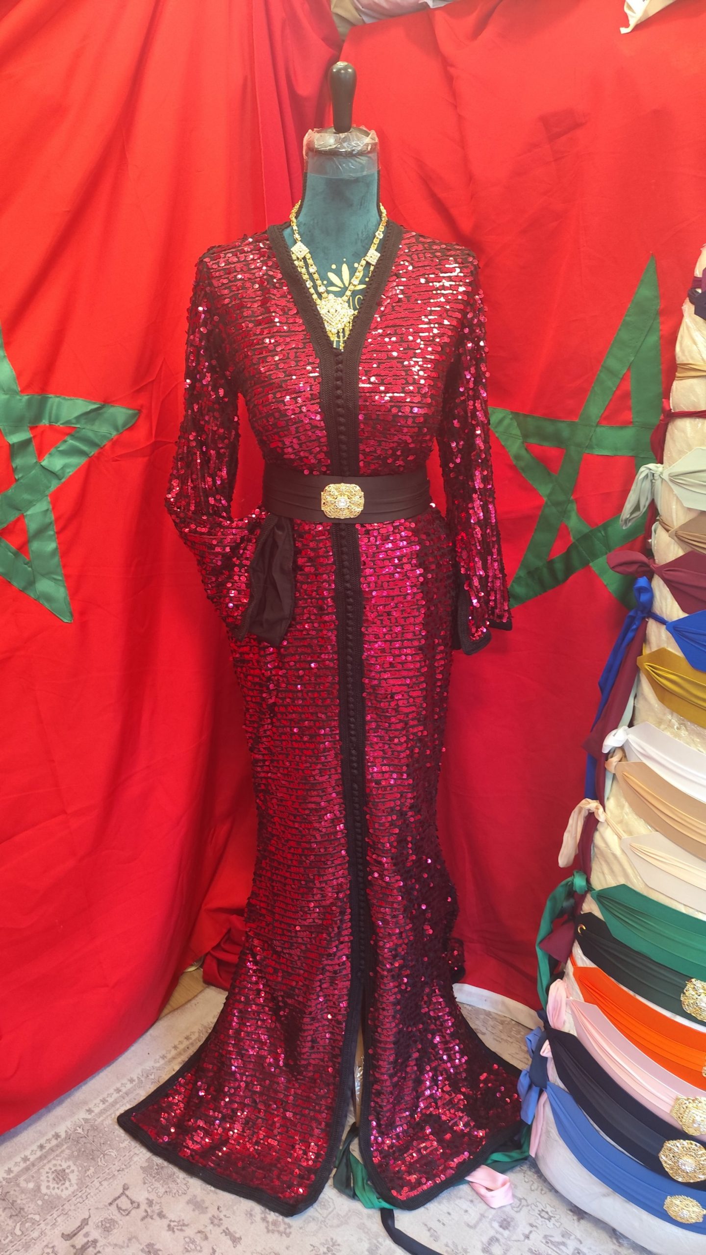 caftan marocain d occasion sirène taille S – Image 7