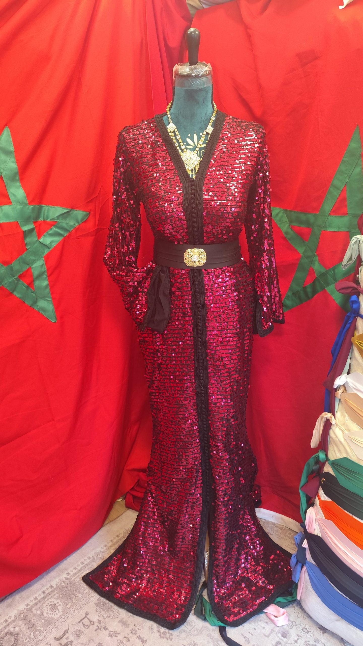caftan marocain d occasion sirène taille S – Image 10
