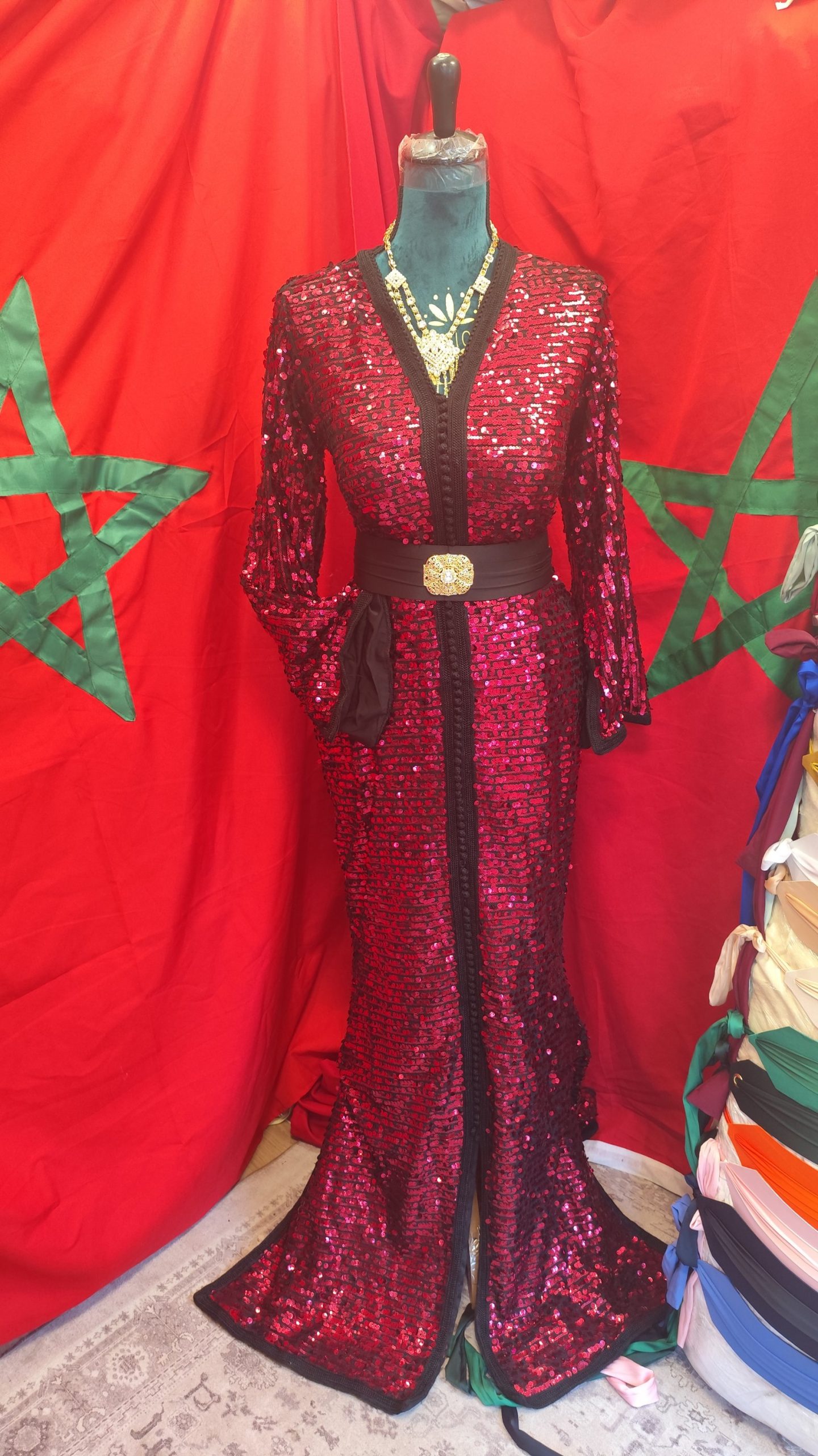 caftan marocain d occasion sirène taille S