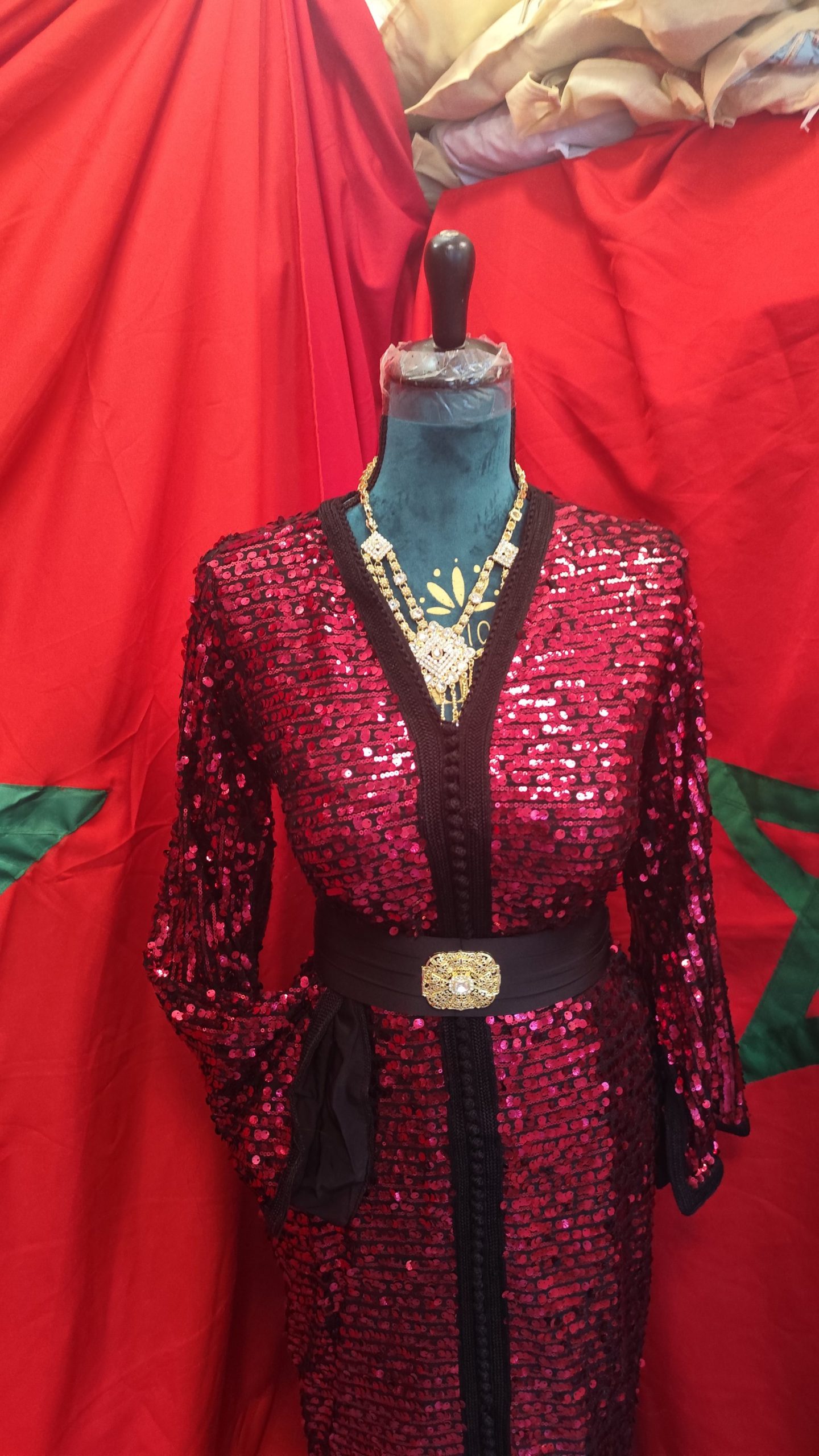 caftan marocain d occasion sirène taille S – Image 11