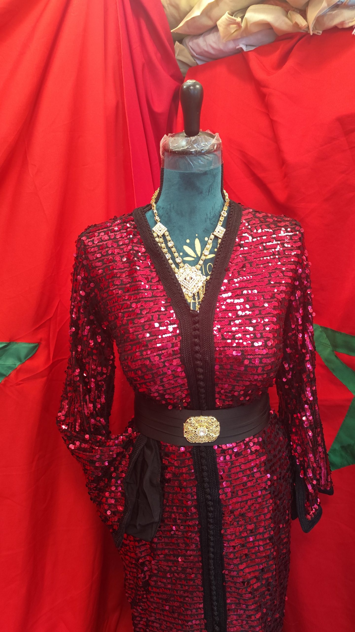 caftan marocain d occasion sirène taille S – Image 12