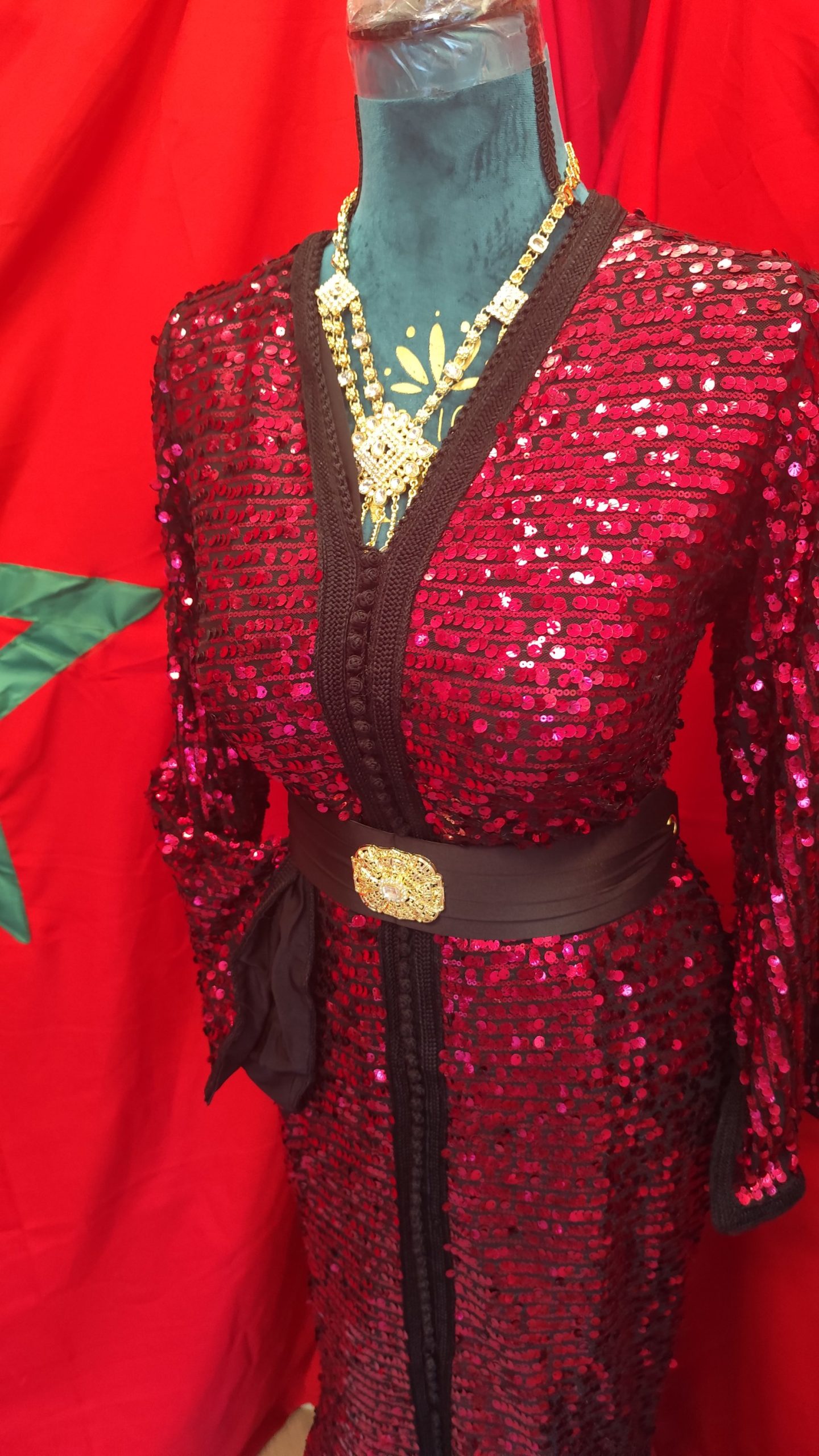 caftan marocain d occasion sirène taille S – Image 5